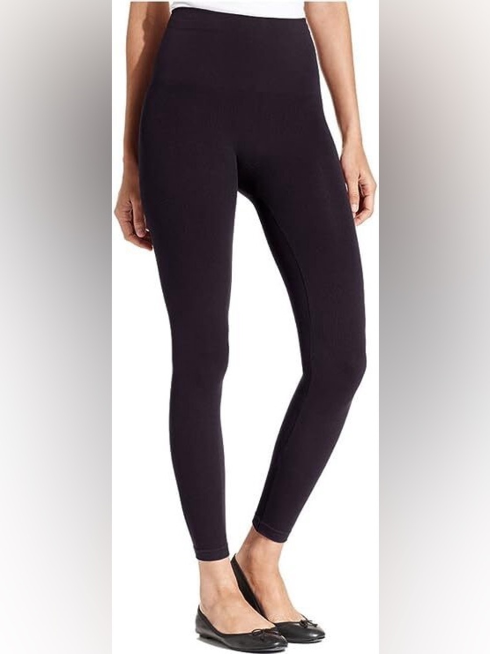 SPANX Star Power Vintage High-Waist Black Shaping Leggings cuff Tout and About M